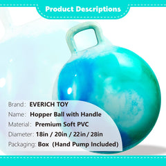 EVERICH TOY hopper ball with handle offers secure grip during play