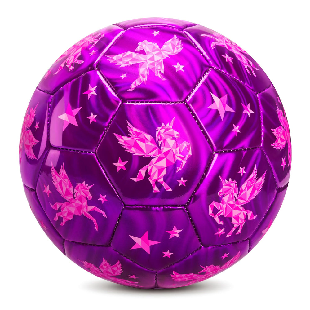 EVERICH TOY unicorn soccer ball front view, easy for beginners during outdoor play.