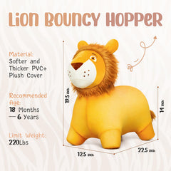 EVERICH TOY Lion Bouncy Horse fully inflated reveals sturdy inner bladder.