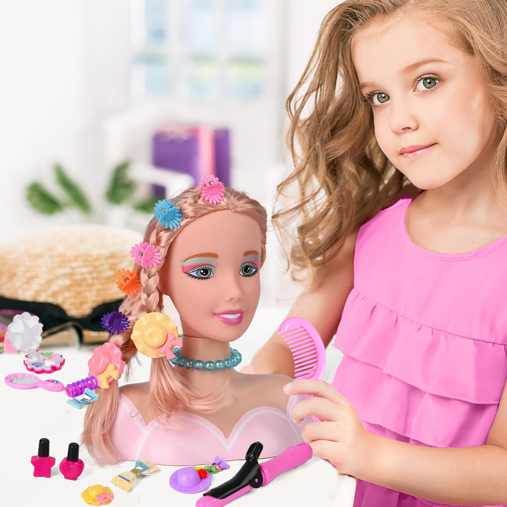 Everideals doll head curling iron creates seamless curls during playful salon sessions for creative looks