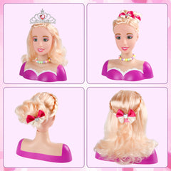 Everideals doll head mirror for practicing grooming routines.