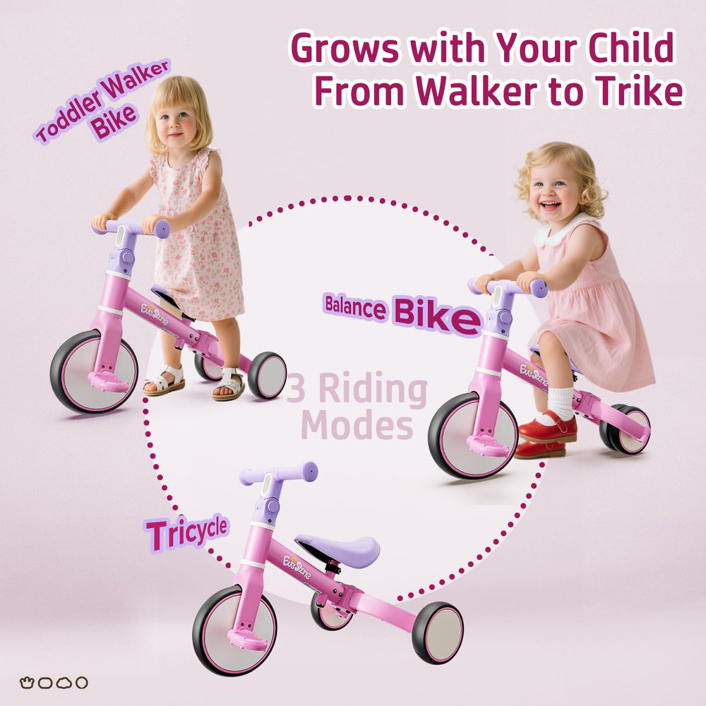 EveStone anti-tip wide triangle frame ensures stable rides for toddlers.