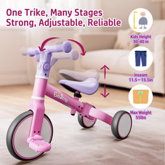 EveStone soft-edged pedals provide safe, gentle foot placement.