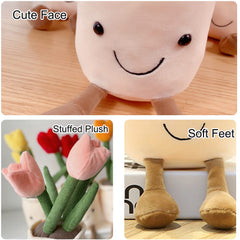 Evlooe tulip plush toy pink for soft hugs and playful rooms