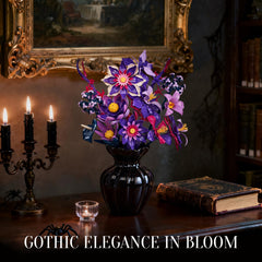 EWED Gothic Flowers Bouquet petal details highlight rich color contrasts for display.