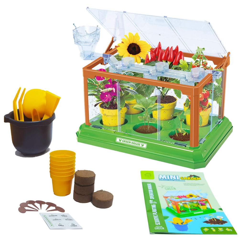 EXBEPE kit with drip irrigation system keeps seedlings evenly watered and simple to manage.
