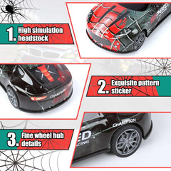 EXCELLE Spider RC Car soft tires provide strong grip on varied surfaces.
