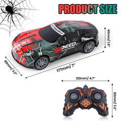 EXCELLE Spider RC Car top view showcases bright colors inspiring imaginative play.