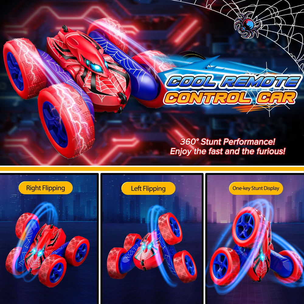 Excitobo RC car 360° flip action demonstrates obstacle overcoming