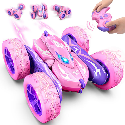Excitobo RC car front view for kids, showcasing bold styling and easy steering.