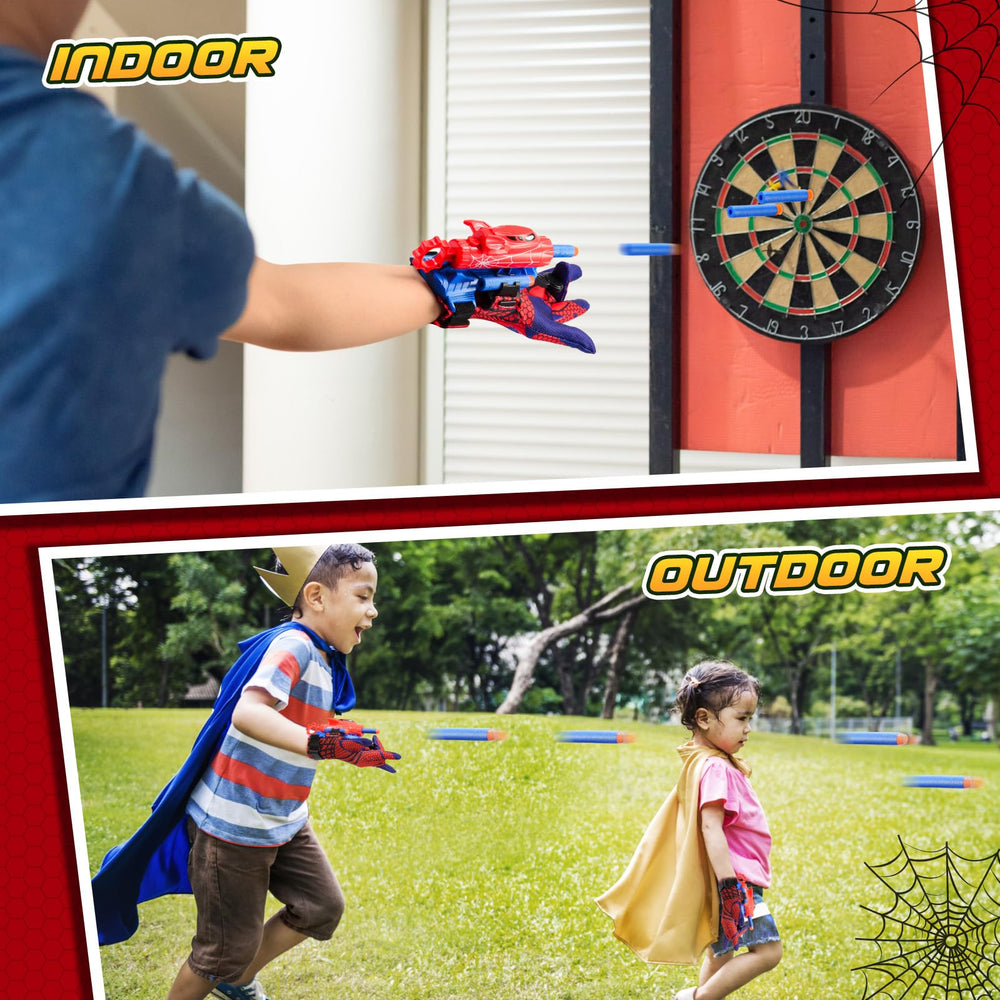 Excitobo soft darts enabling safe, realistic web-slinging action