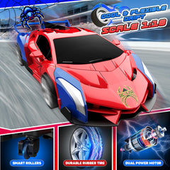 Excitobo Transform RC Car with remote control demonstrates quick response for multiplayer fun.