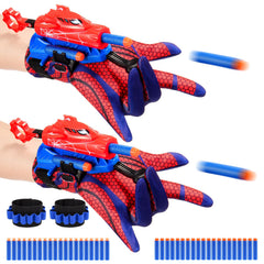 Excitobo two sets superhero web shooters in action for imaginative outdoor play.