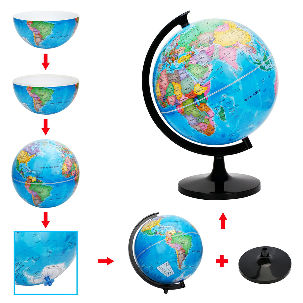 Exerz globe with high quality printing for crisp labels