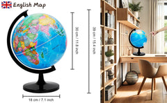 Exerz world globe education display highlighting political boundaries