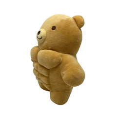 EXIGENT Kawaii Muscle Abs Bear 30cm side view, adds charm to desks or shelves