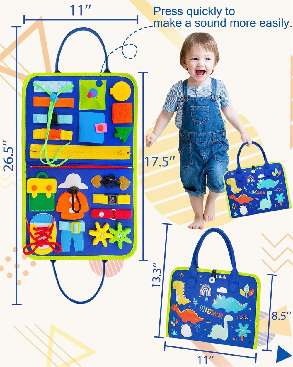 Exorany Busy Board gift-ready presentation makes a thoughtful toddler gift.