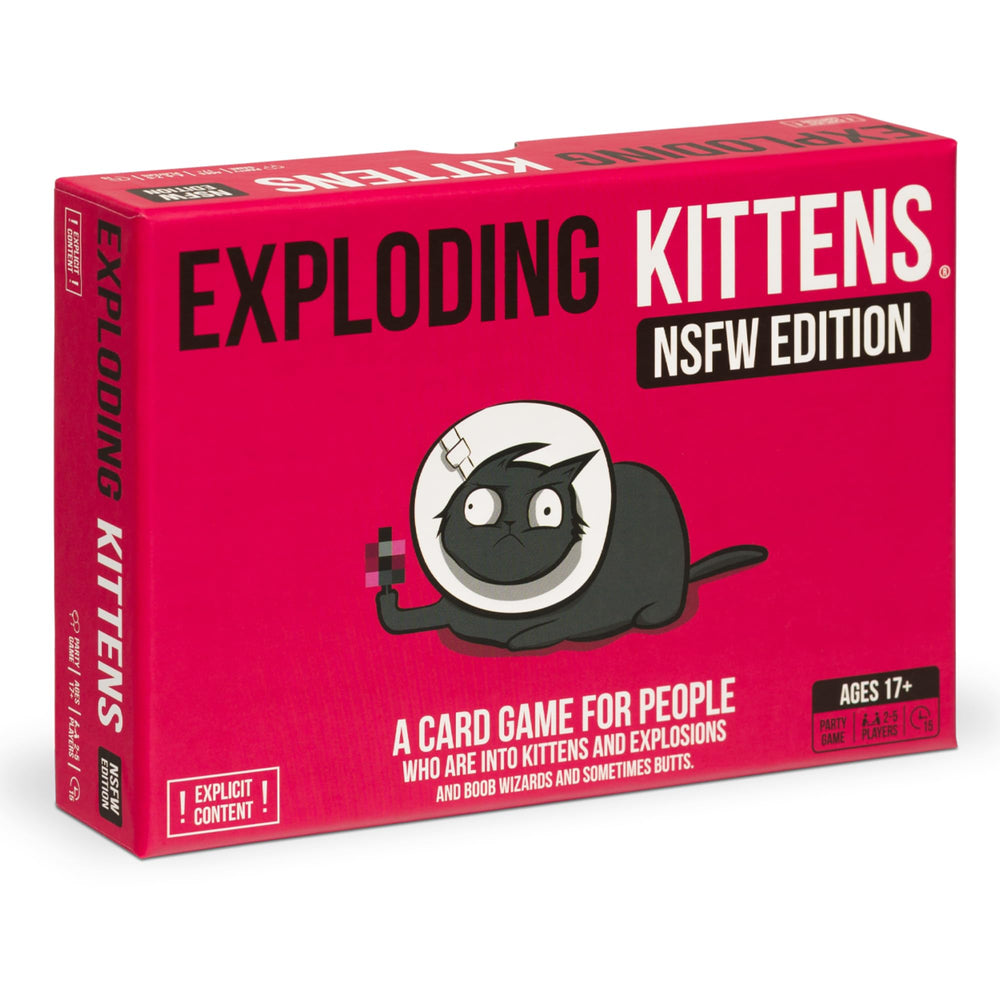Exploding Kittens NSFW Edition card play scene, ideal for bold party nights.
