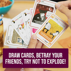 Exploding Kittens Party Pack action cards add exciting twists for dynamic play with friends.