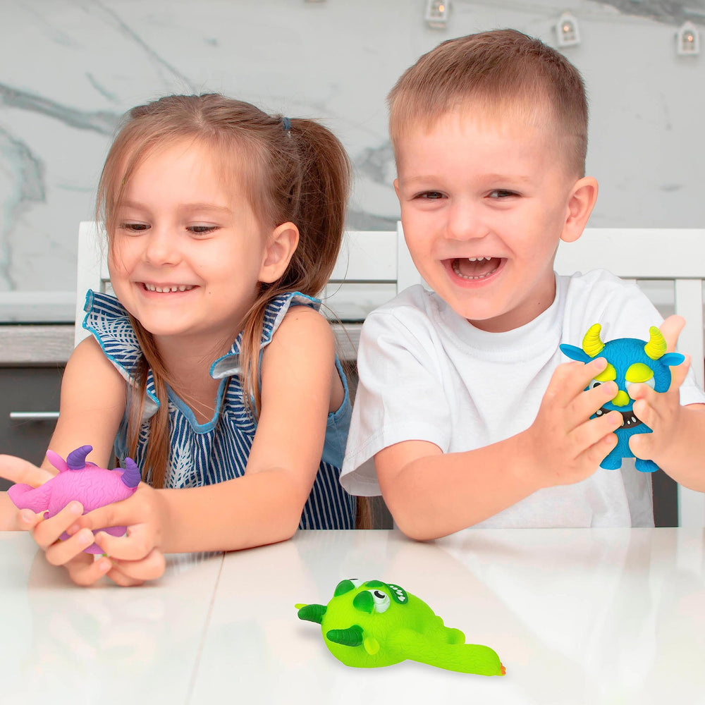 EXPRESSIONS portable-size monster squishy fits easily in bags and pockets.