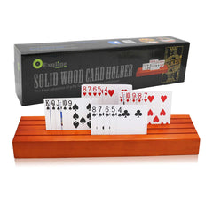Exqline card holder in use, supporting hands-free play.