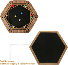 Exqline Shut The Box board’s felt bottom protects tables during play
