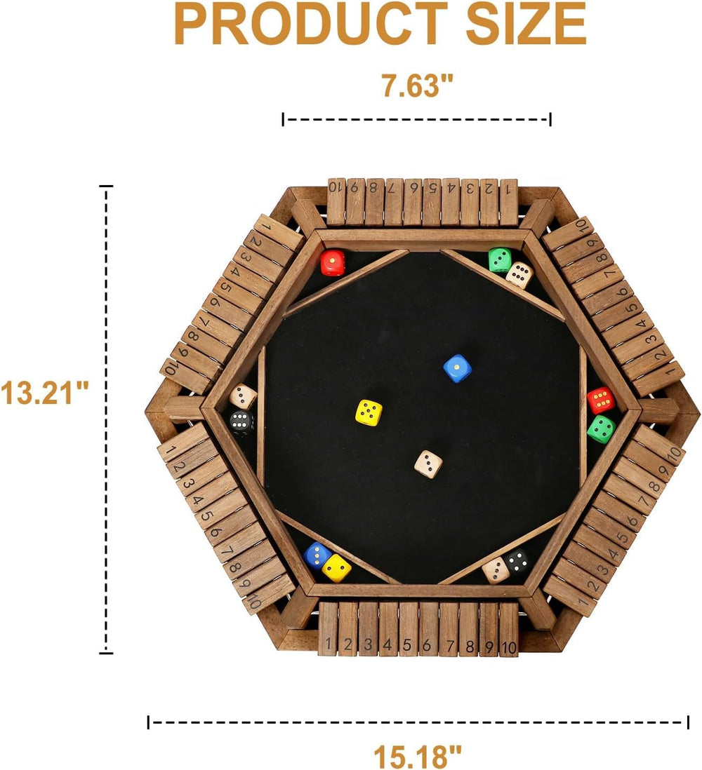 Exqline Shut The Box size comparison shows larger play area