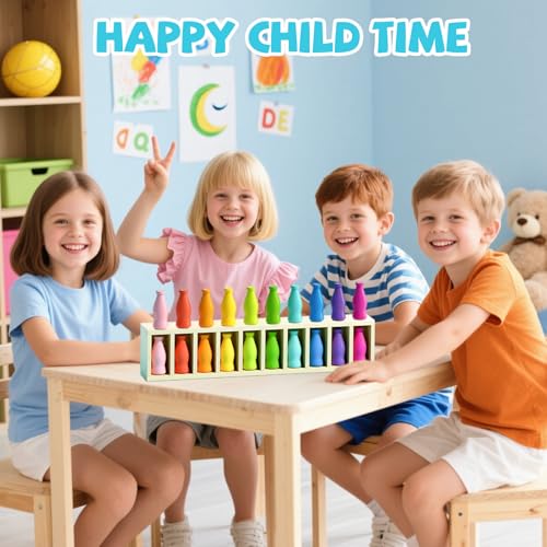 Exrroh family-friendly play with colorful bottles encouraging turn-taking.