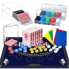 Extguds entertainment casino game set with double-sided felt for versatile home play
