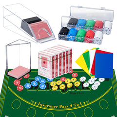 Extguds Entertainment Casino Game Set double-sided felt for versatile home play