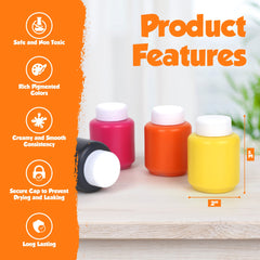 Bright colors from EXTRIC Washable Paint on paper, ideal for creativity