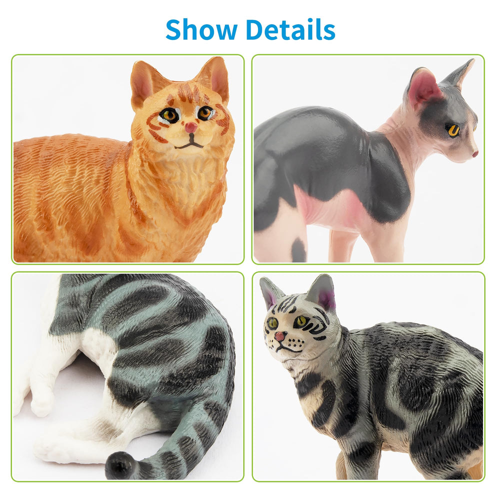 EYSCOTA Canadian Hairless cat figurine showcases unique features for learning.