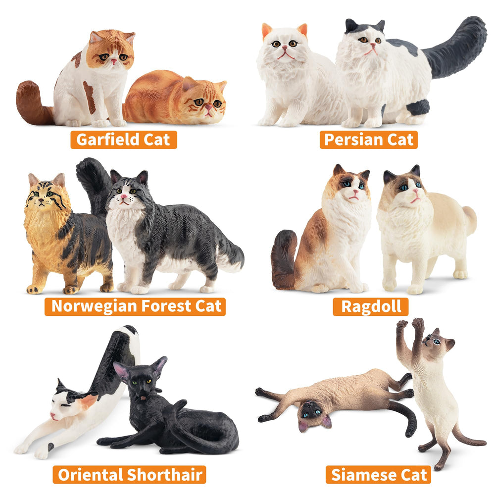 EYSCOTA cat figurines with hand painted faces invite storytelling.