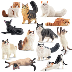 EYSCOTA cat figurines show a variety of breeds for display and imaginative play.