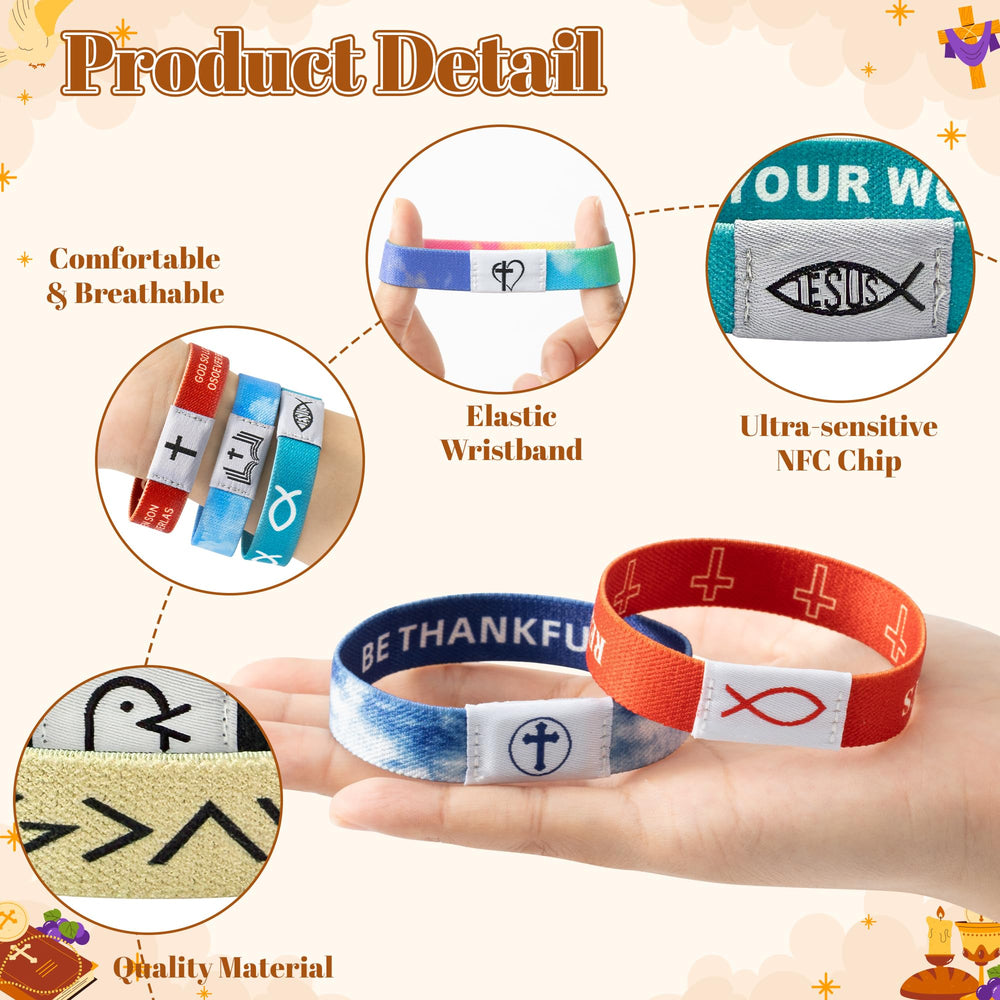EYxsaxenk NFC Bible Verse Bracelet Blue Skies for calming, mindful reminders.