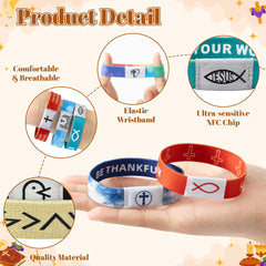 EYxsaxenk NFC Bible Verse Bracelet Blue Skies for calming, mindful reminders.