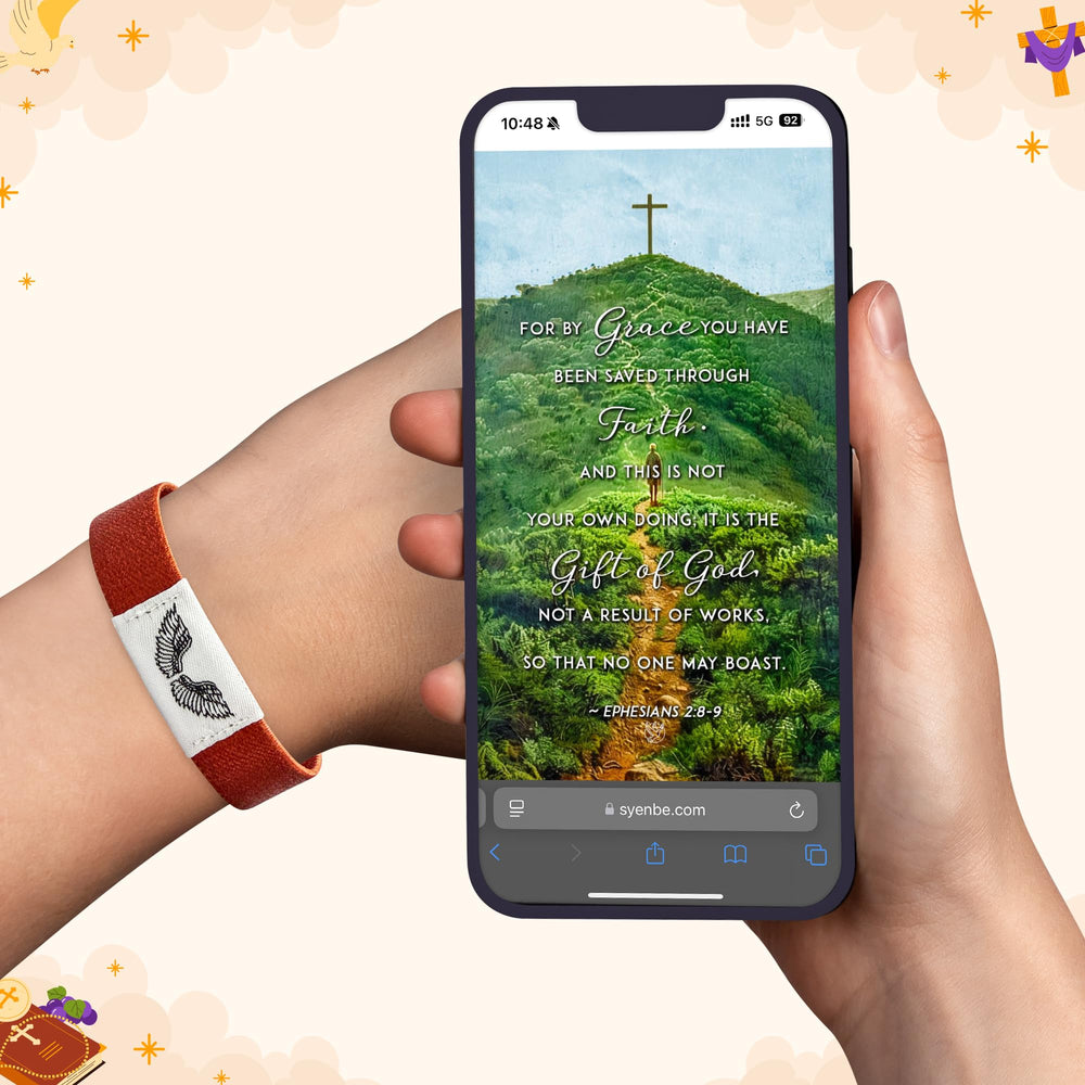 EYxsaxenk NFC Bible Verse Bracelet Verse On Bracelet for easy verse access via tap.