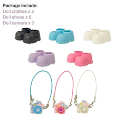 Ezcora doll wardrobe piece, six-look bundle to mix and match.