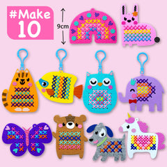 EZCRA cross stitch bunny project supports creative play and hand-eye coordination.