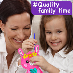 EZCRA Kids Sewing Kit packaging emphasizes safety standards and kid-friendly design.