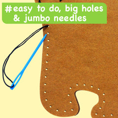 EZCRA pre-cut shapes and holes emphasize easy sewing with guided assembly