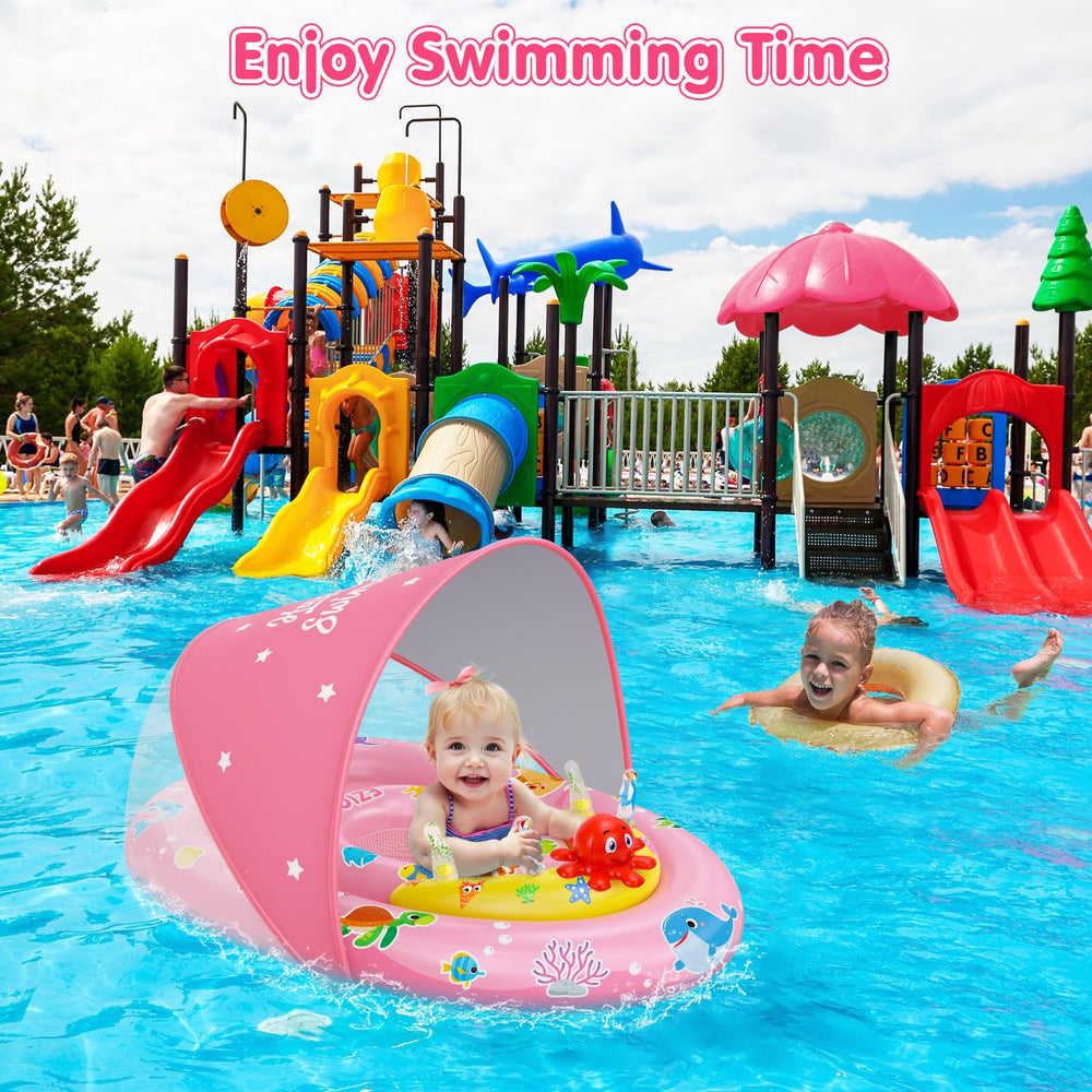 EZIGO float’s ocean-pattern design sparks imaginative underwater play.