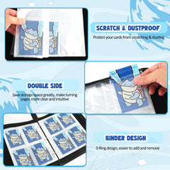EZiYIN four-pocket page with removable sleeves for easy card swaps.