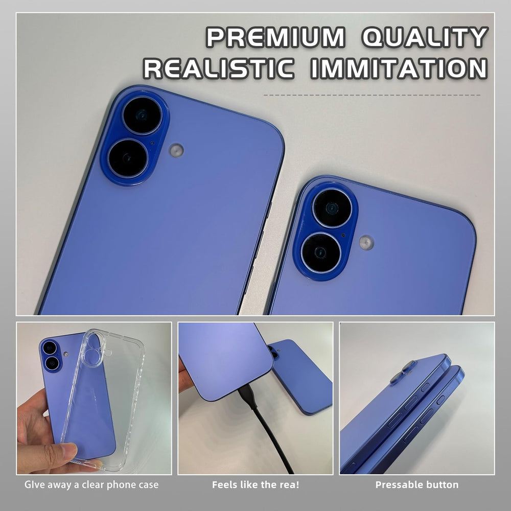 Faawxlo dummy phone aluminum frame ABS screen for durability.