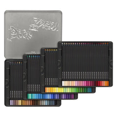 Ergonomic triangular grip on Faber-Castell Black Edition pencils for comfortable drawing.