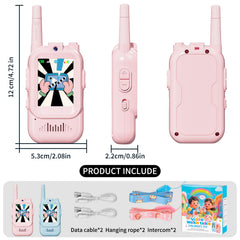 Fabeto Walkie Talkie Kids Video anti lost lanyards keep devices close