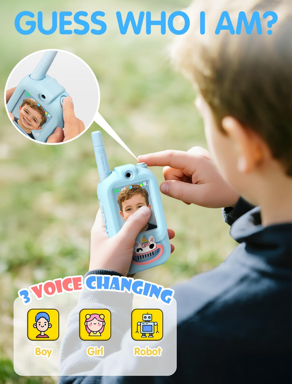 Fabeto walkie talkie includes voice changer for playful conversations