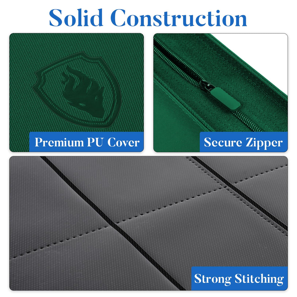 Fabmaker nine-pocket album with side-loading pages keeps cards organized and accessible