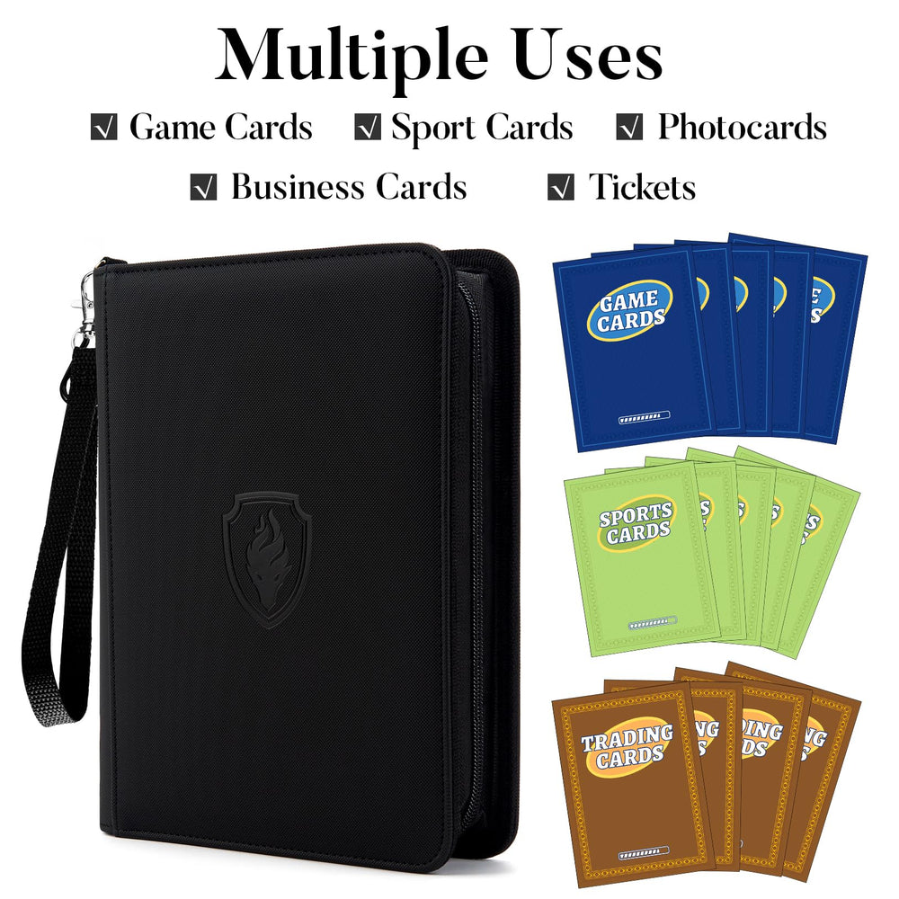 Fabmaker portable PU binder with removable strap for easy carry to games.