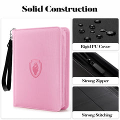 Fabmaker binder shows 320-card capacity in a portable design